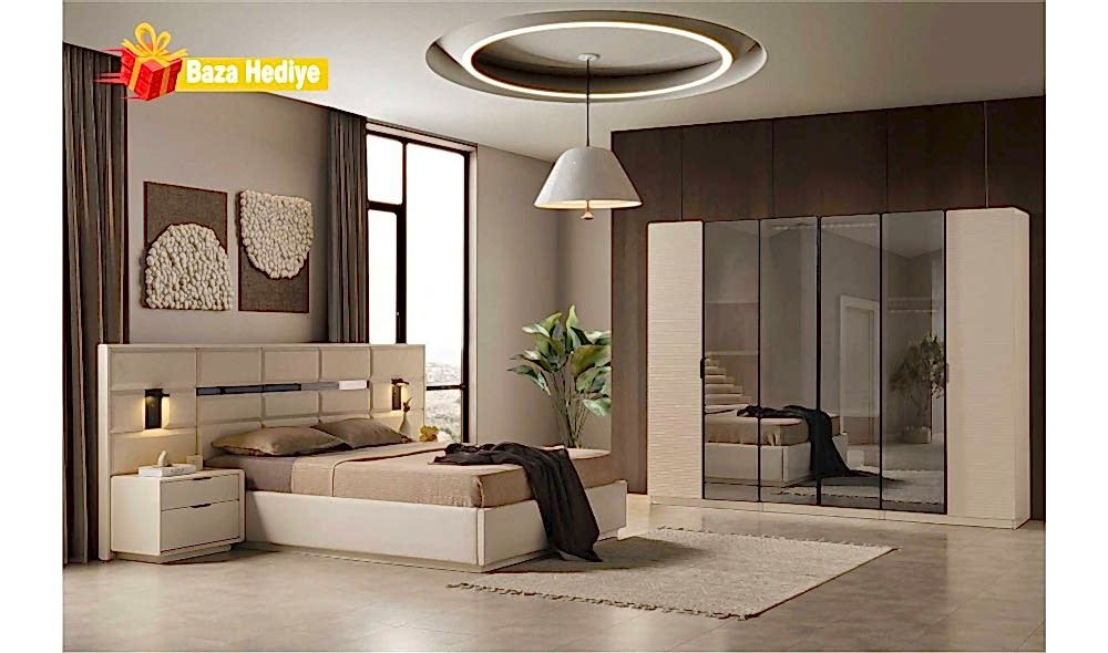 Lotus Yatak Odası Takımı Yüzeysel MDF