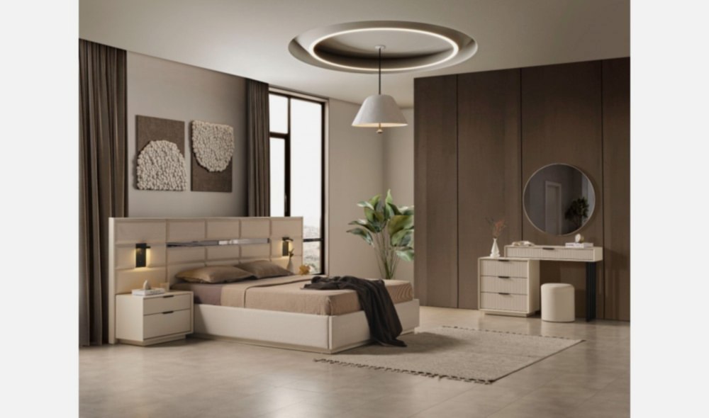Lotus Yatak Odası Takımı Yüzeysel MDF