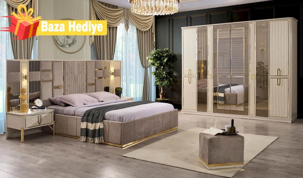  Bahar Bej · Yatak Odası Takımı %100 MDF 
