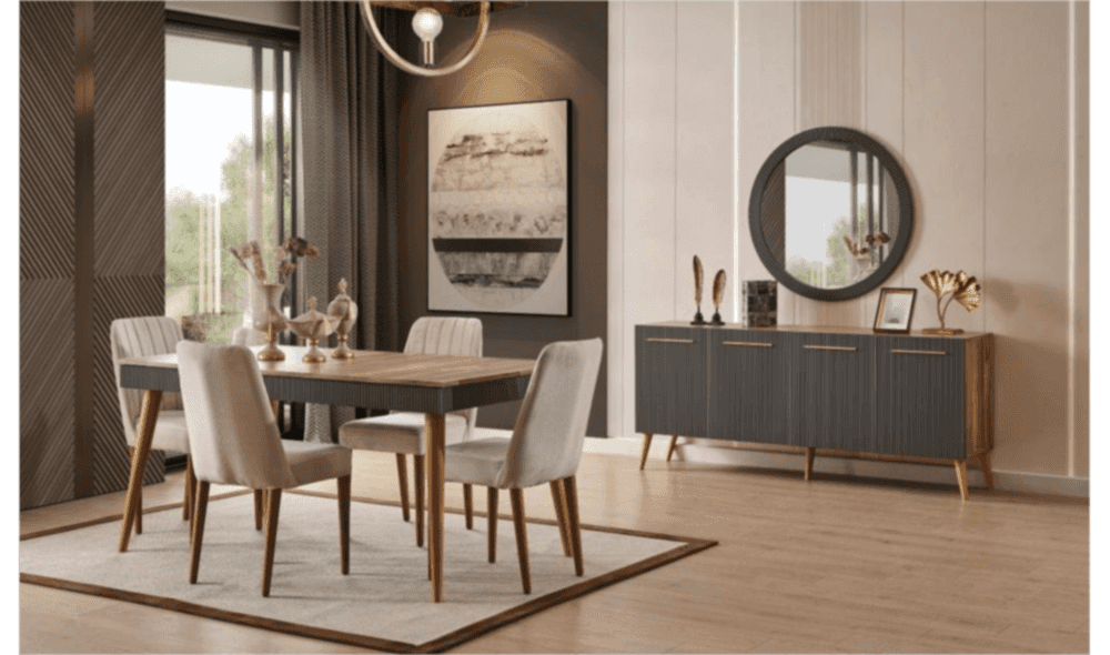 Çırağan Ceviz · Yemek Odası Takımı %100 MDF