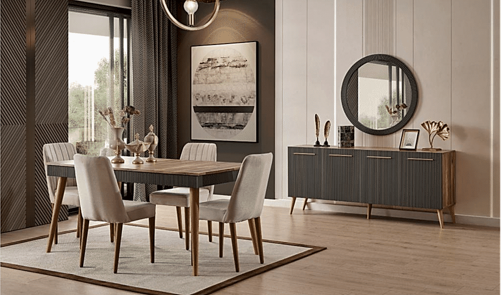 Çırağan Ceviz · Yemek Odası Takımı %100 MDF